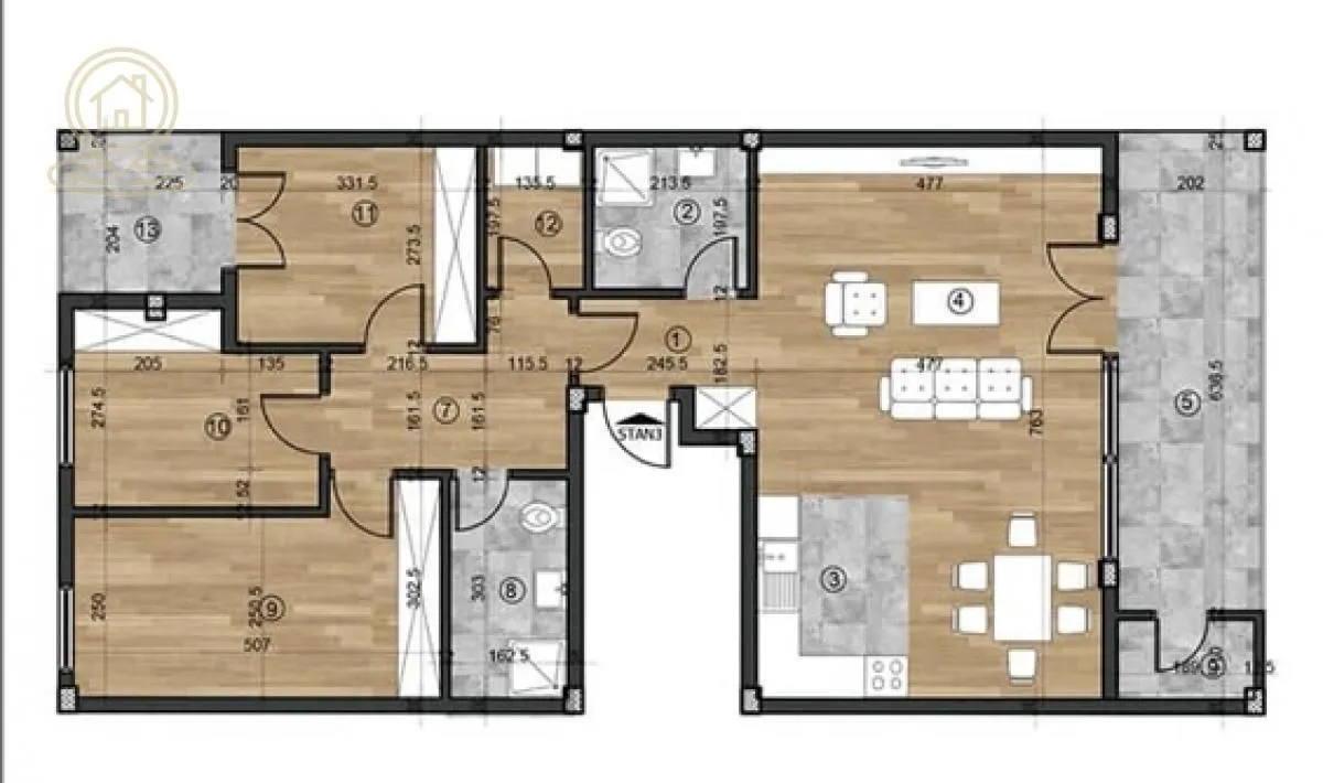 Sale, four bedroom apartment, 105m², Telep, Novi Sad Sve Podlokacije