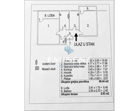 Izdavanje, trosoban stan, 70m², Novi Beograd Sve Podlokacije, Beograd - image 10