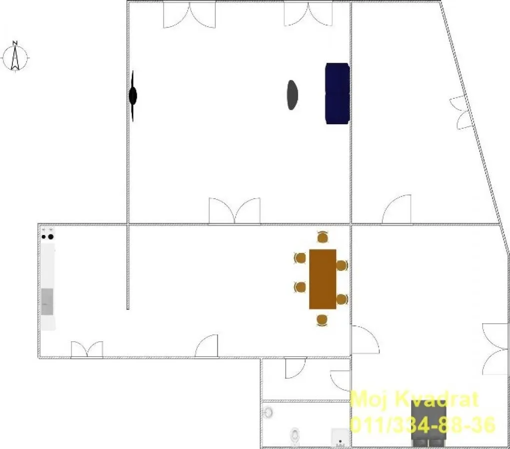 Sale, apartment, 164m², Kosančićev Venac, Beograd