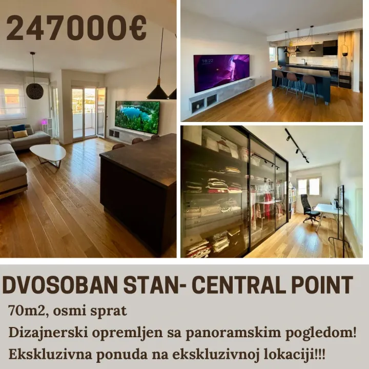 Sale, two bedroom apartment, 70m², Central Point, Podgorica