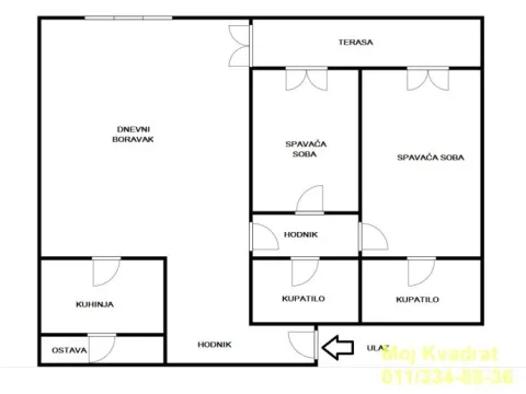 Sale, three bedroom apartment, 84m², Novi Beograd Sve Podlokacije, Beograd - image 9