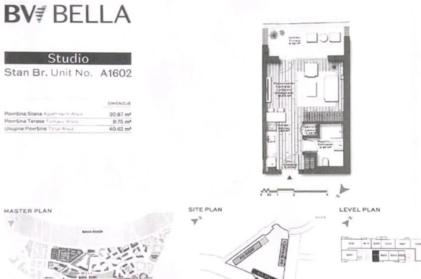 Sale, one bedroom apartment, 41m², Savski Venac, Beograd