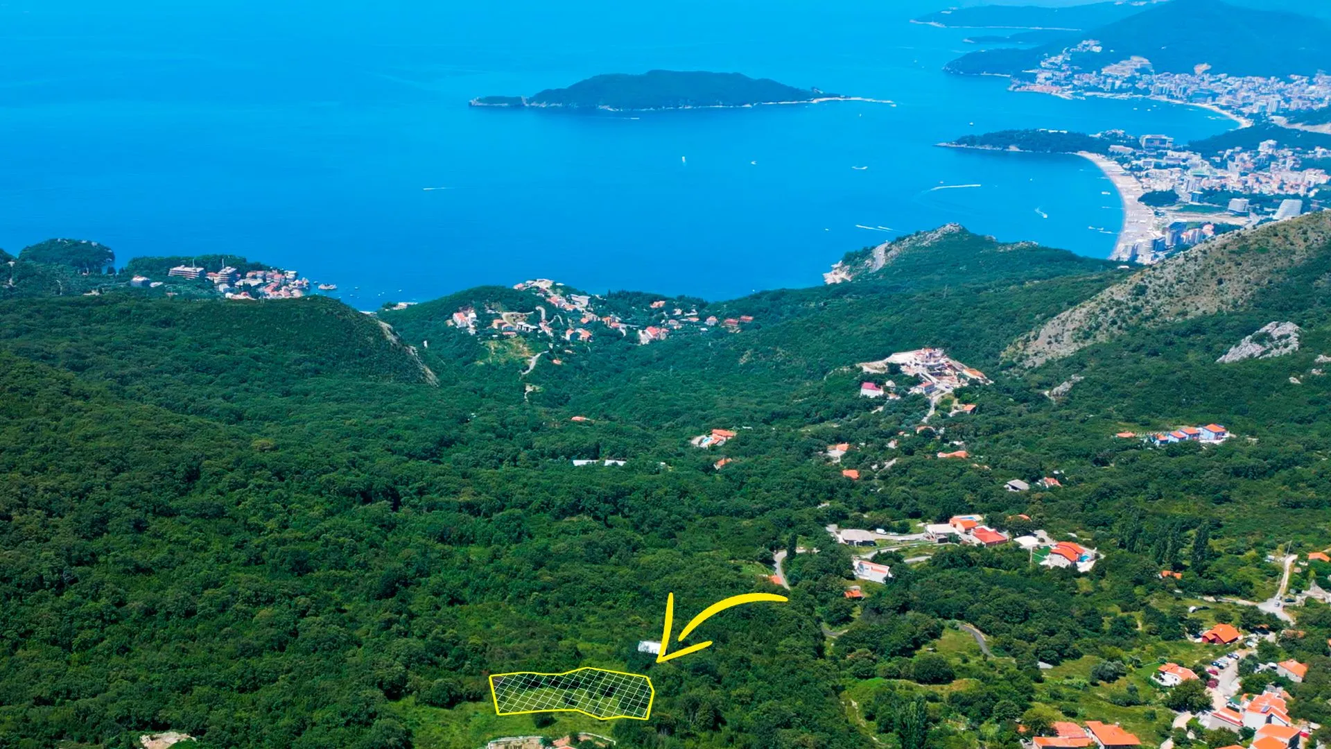Prodaja, plac, 1088m², Budva, Crna Gora