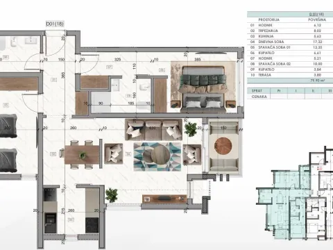 Prodaja, jednosoban stan, 55m², Ilino, Bar - image 6