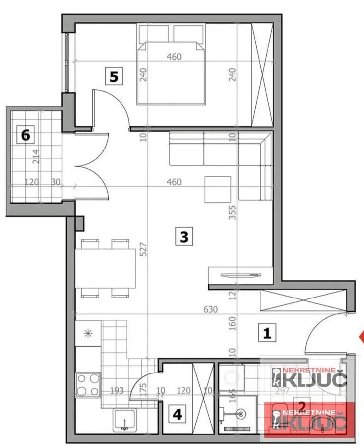 Prodaja, dvosoban stan, 51m², Sremska Kamenica, Petrovaradin