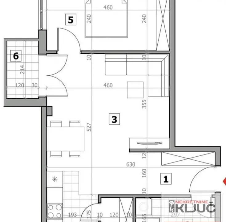 Prodaja, dvosoban stan, 51m², Sremska Kamenica, Petrovaradin