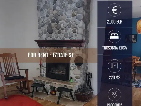 Izdavanje, kuća, 200m², Tološi, Podgorica - image 3