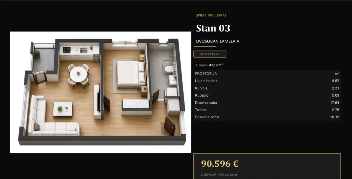Prodaja, dvosoban stan, 39m², Adice, Novi Sad Sve Podlokacije