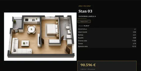 Prodaja, dvosoban stan, 39m², Adice, Novi Sad Sve Podlokacije - image 8