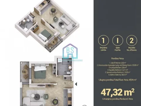 Prodaja, jednosoban stan, 47m², Adice, Novi Sad Sve Podlokacije - image 13
