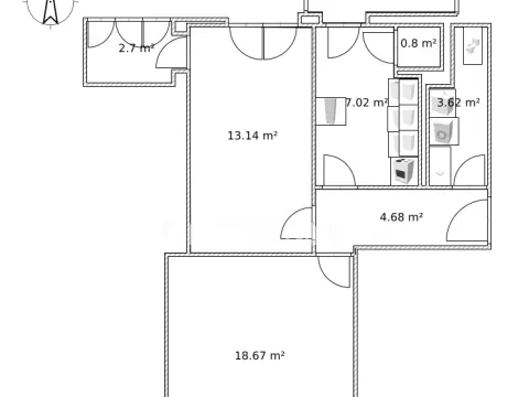Sale, one bedroom apartment, 50m², Karaburma, Palilula Sve Podlokacije - image 8