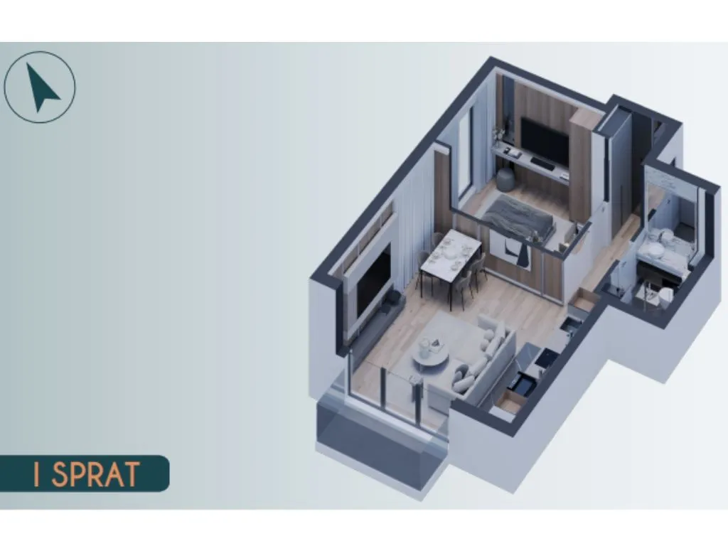 Prodaja, dvosoban stan, 50m², Altina, Beograd