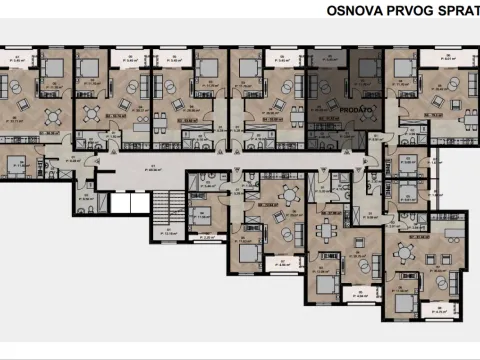 Sale, one bedroom apartment, 52m², Ilino, Bar - image 9