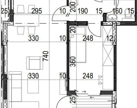 Sale, one bedroom apartment, 42m², Radanovići, Kotor - image 3