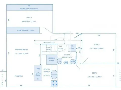 Rent, apartment, 83m², Preko Morače, Podgorica - image 2