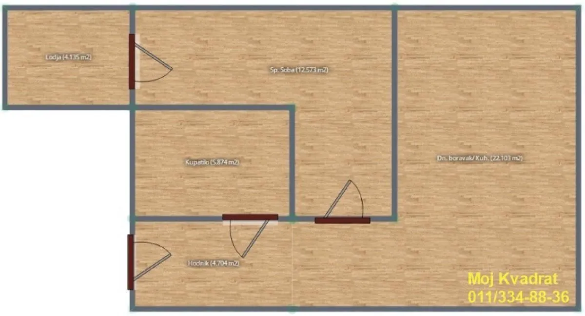 Prodaja, dvosoban stan, 41m², Lekino Brdo, Voždovac Sve Podlokacije