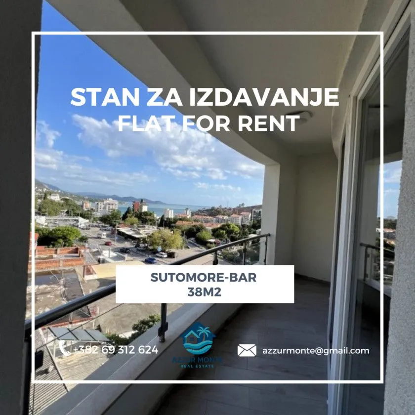 Izdavanje, stan, 38m², Sutomore, Bar