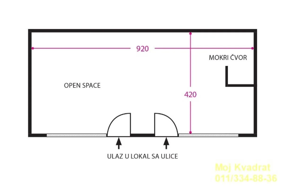 Rent, office space, 42m², Slavija, Vračar Sve Podlokacije