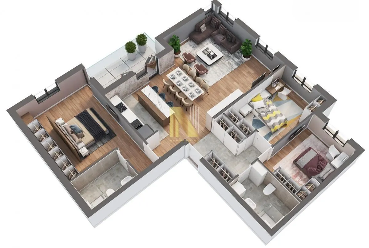 Prodaja, četvorosoban stan, 119m², Sajmište, Novi Sad