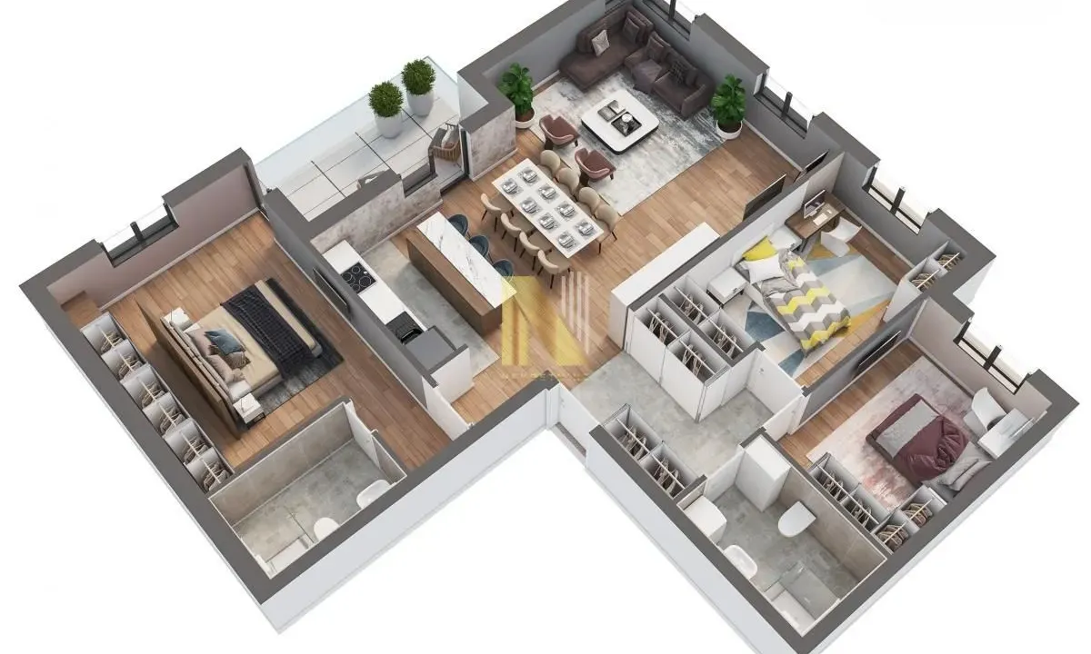 Prodaja, četvorosoban stan, 119m², Sajmište, Novi Sad