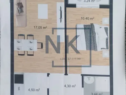 Prodaja, jednosoban stan, 43m², Stari Aerodrom, Podgorica - image 2