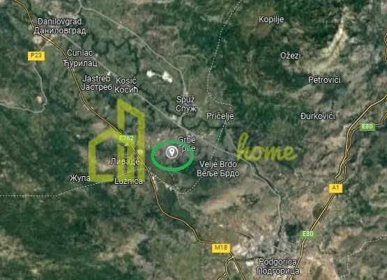 Prodaja, plac, 2117m², Grbe, Danilovgrad