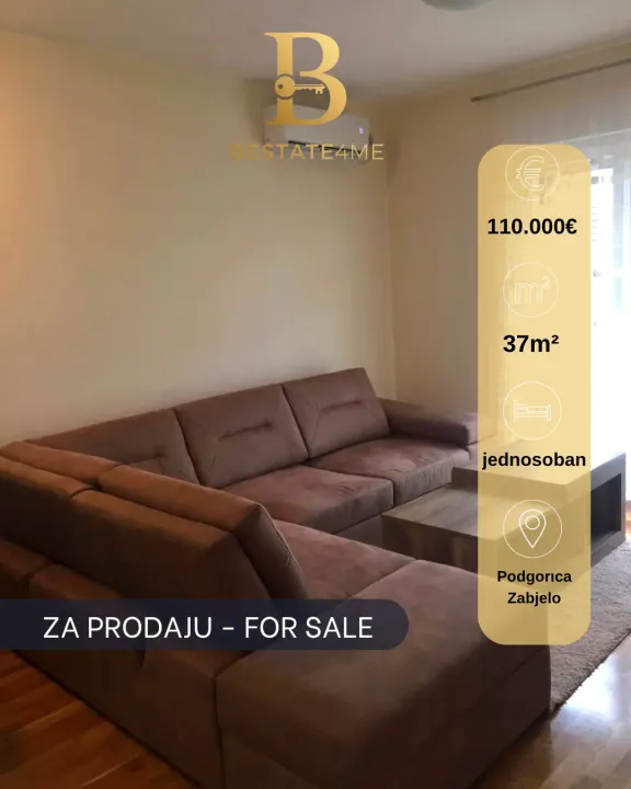 Prodaja, jednosoban stan, 37m², Zabjelo, Podgorica