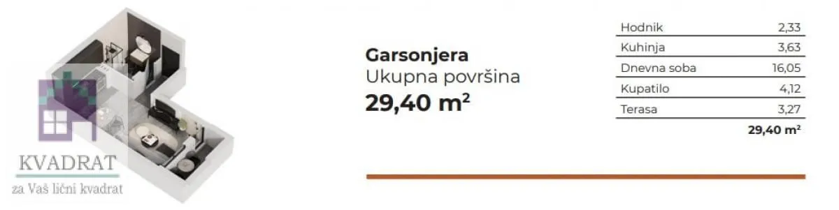 Prodaja, garsonjera, 29m², Veternik, Novi Sad Sve Podlokacije