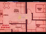Prodaja, dvosoban stan, 47m2, Gorica C, Podgorica