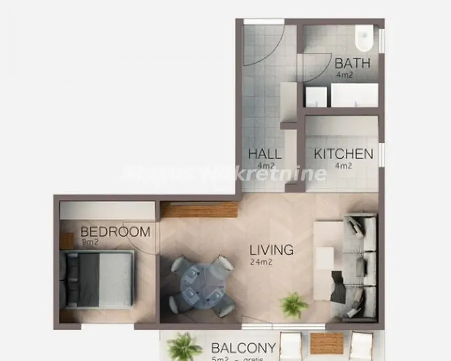 Prodaja, jednosoban stan, 46m², Telep, Novi Sad Sve Podlokacije