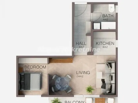 Prodaja, jednosoban stan, 46m², Telep, Novi Sad Sve Podlokacije