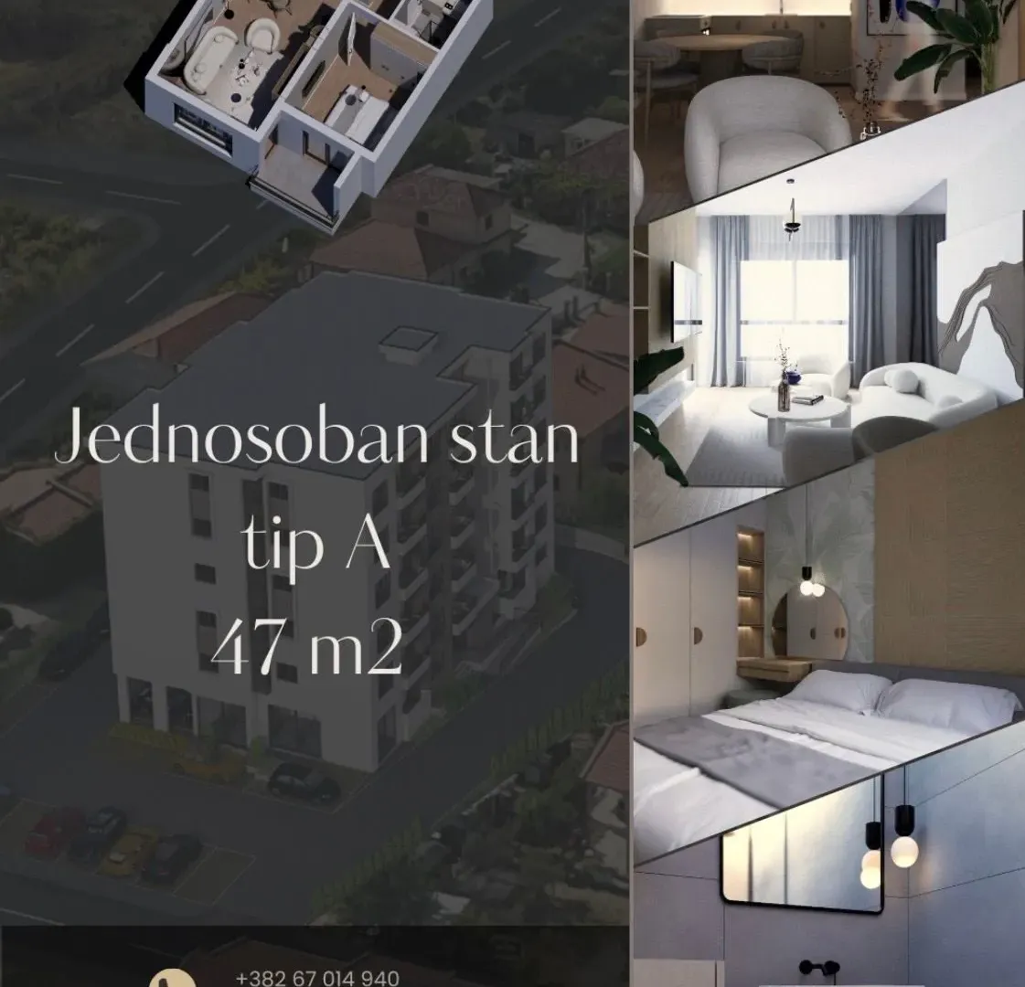 Sale, one bedroom apartment, 47m², Bjeliši, Bar