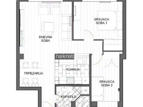 Rent, three bedroom apartment, 70m², Savski Venac, Beograd - image 16