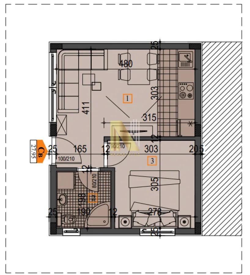 Prodaja, jednosoban stan, 28m², Adice, Novi Sad Sve Podlokacije