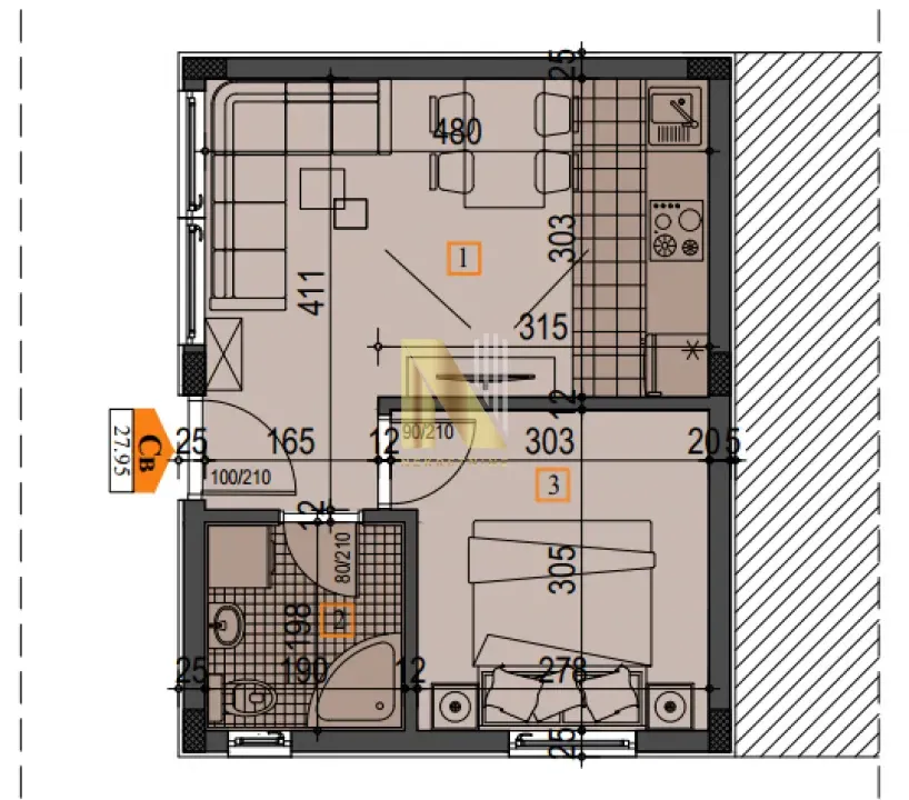 Prodaja, jednosoban stan, 28m², Adice, Novi Sad Sve Podlokacije