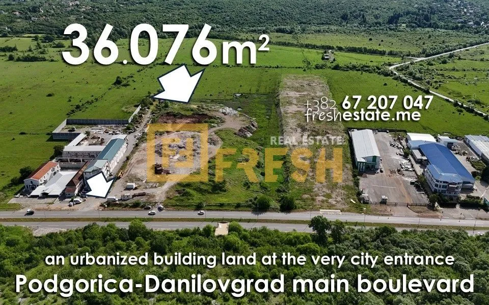 Prodaja, plac, 36076m², Mareza, Podgorica