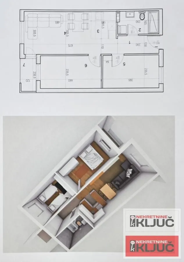 Prodaja, dvosoban stan, 50m², Klisa, Novi Sad Sve Podlokacije