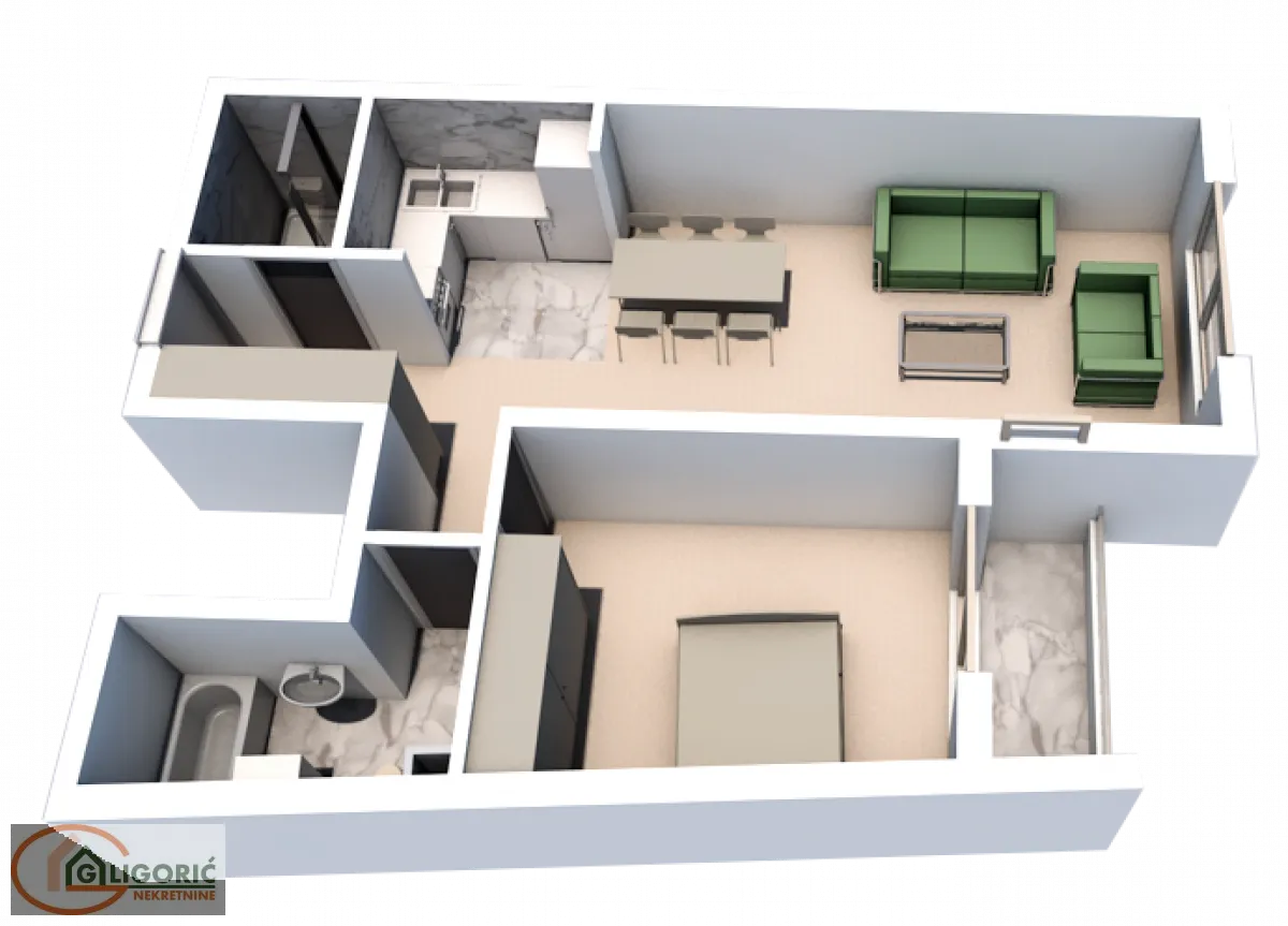 Prodaja, dvosoban stan, 57m², Pančevo, Srbija