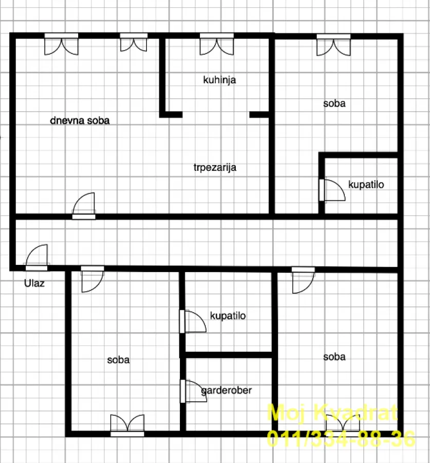 Sale, four bedroom apartment, 180m², Savski Venac, Beograd