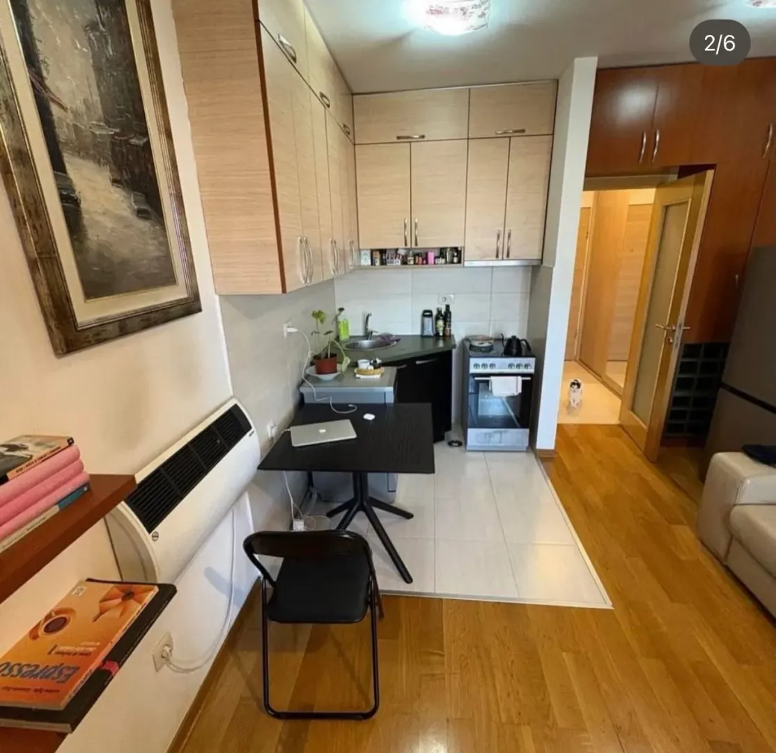 Rent, one bedroom apartment, 30m², Blok 6, Podgorica