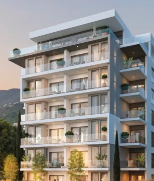 Exterior view of a modern multi-story residential building with balconies. - image 11