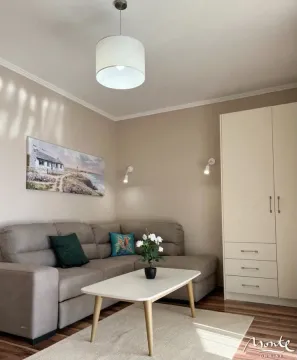 Cozy living room with a sectional sofa, coffee table, and wardrobe. - image 6