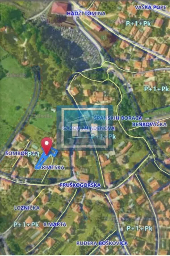Location map view with the property position marked.