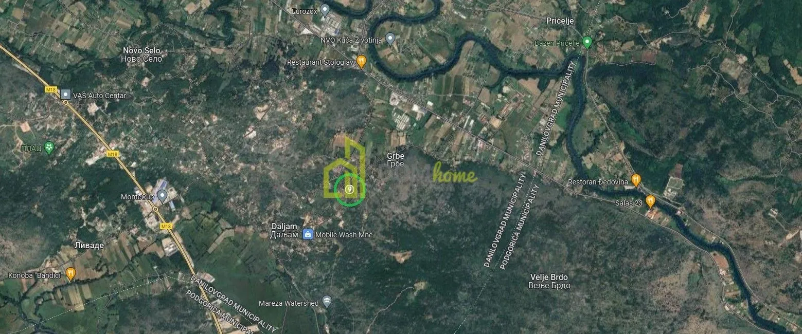 Prodaja, plac, 2500m², Grbe, Danilovgrad