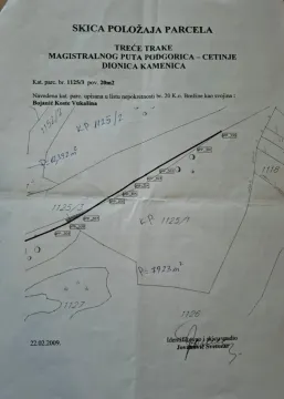 Skica položaja parcela sa ucrtanim granicama i površinama. - image 2