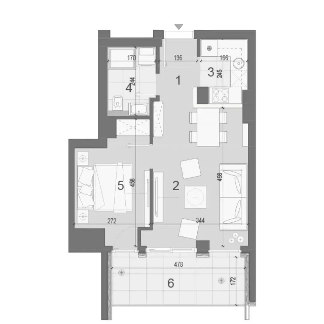 Prodaja, dvosoban stan, 45m², Novi Beograd Blok 25, Novi Beograd Sve Podlokacije