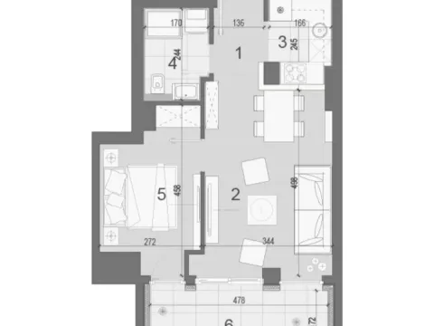 Prodaja, dvosoban stan, 45m², Novi Beograd Blok 25, Novi Beograd Sve Podlokacije - image 4