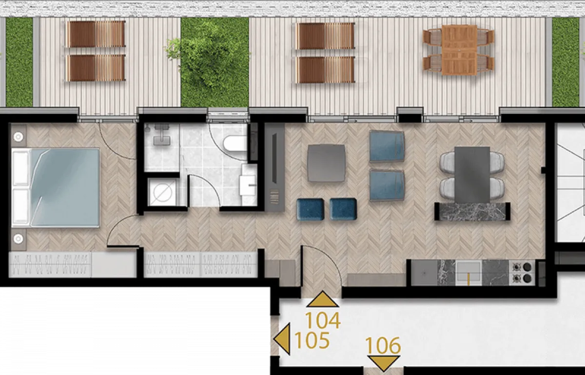 Prodaja, jednosoban stan, 69m², Tivat, Crna Gora
