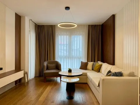 Modern and bright living room with a sofa, armchair and coffee table. - image 12