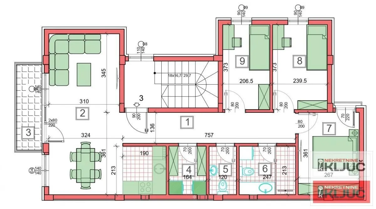 Prodaja, četvorosoban stan, 78m², Sremska Kamenica, Petrovaradin